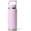 YETI Rambler 26 oz Bottle, Vacuum Insulated, Stainless Steel with Color Matching Straw Cap(Cherry Blossom – Textured)