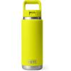 YETI Rambler 26 oz Bottle, Vacuum Insulated, Stainless Steel with Color Matching Straw Cap(Firefly Yellow)