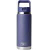 YETI Rambler 26 oz Bottle, Vacuum Insulated, Stainless Steel with Color Matching Straw Cap(Moon Dust – Textured)