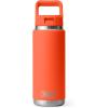 YETI Rambler 26 oz Bottle, Vacuum Insulated, Stainless Steel with Color Matching Straw Cap(Papaya)