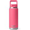 YETI Rambler 26 oz Bottle, Vacuum Insulated, Stainless Steel with Color Matching Straw Cap(Tropical Pink)