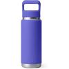 YETI Rambler 26 oz Bottle, Vacuum Insulated, Stainless Steel with Color Matching Straw Cap(Ultramarine Violet)