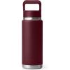 YETI Rambler 26 oz Bottle, Vacuum Insulated, Stainless Steel with Color Matching Straw Cap(Wild Vine Red)