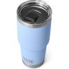 YETI Rambler 30 oz Stainless Steel Vacuum Insulated Tumbler w/MagSlider Lid, Navy(Big Sky Blue)