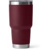 YETI Rambler 30 oz Stainless Steel Vacuum Insulated Tumbler w/MagSlider Lid, Navy(Wild Vine Red)