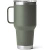 YETI Rambler 30 oz Travel Mug, Stainless Steel, Vacuum Insulated with Stronghold Lid(Camp Green)