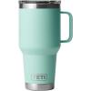 YETI Rambler 30 oz Travel Mug, Stainless Steel, Vacuum Insulated with Stronghold Lid(Seafoam)