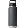 YETI Rambler 36 oz Bottle, Vacuum Insulated, Leakproof, Stainless Steel with Chug Cap(Black Stone-Textured)