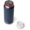 YETI Rambler 36 oz Bottle, Vacuum Insulated, Leakproof, Stainless Steel with Chug Cap(Navy/Rescue Red/White)