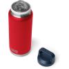 YETI Rambler 36 oz Bottle, Vacuum Insulated, Leakproof, Stainless Steel with Chug Cap(Rescue Red/White/Navy)