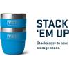 YETI Rambler 4 oz Stackable Cup, Stainless Steel, Vacuum Insulated Espresso/Coffee Cup, 2 Pack(Big Wave Blue)