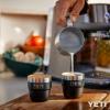 YETI Rambler 4 oz Stackable Cup, Stainless Steel, Vacuum Insulated Espresso/Coffee Cup, 2 Pack(Black)