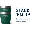 YETI Rambler 4 oz Stackable Cup, Stainless Steel, Vacuum Insulated Espresso/Coffee Cup, 2 Pack(Black Forest Green)