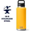 YETI Rambler 46 oz Bottle, Vacuum Insulated, Leakproof, Stainless Steel with Chug Cap(Alpine Yellow)