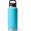 YETI Rambler 46 oz Bottle, Vacuum Insulated, Leakproof, Stainless Steel with Chug Cap(Reef Blue)