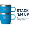 YETI Rambler 6 oz Stackable Mug, Stainless Steel, Vacuum Insulated Espresso/Coffee Mug, 2 Pack(Big Wave Blue)