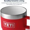 YETI Rambler 6 oz Stackable Mug, Stainless Steel, Vacuum Insulated Espresso/Coffee Mug, 2 Pack(Rescue Red)