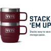 YETI Rambler 6 oz Stackable Mug, Stainless Steel, Vacuum Insulated Espresso/Coffee Mug, 2 Pack(Wild Vine Red)