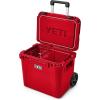 YETI Roadie 60 Wheeled Cooler with Retractable Periscope Handle(Rescue Red)