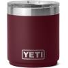 YETI Rambler 10 oz Stackable Lowball 2.0, Vacuum Insulated, Stainless Steel with MagSlider Lid, Black Stone(Wild Vine Red)