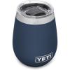 YETI Rambler 10 oz Wine Tumbler, Vacuum Insulated, Stainless Steel with MagSlider Lid, Seafoam(Navy)