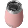 YETI Rambler 10 oz Wine Tumbler, Vacuum Insulated, Stainless Steel with MagSlider Lid, Seafoam(Sandstone Pink)