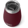 YETI Rambler 10 oz Wine Tumbler, Vacuum Insulated, Stainless Steel with MagSlider Lid, Seafoam(Wild Vine Red)