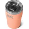 YETI Rambler 16 oz Stackable Tumbler, Vacuum Insulated, Stainless Steel with MagSlider Lid(Lowcountry Peach)