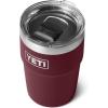 YETI Rambler 16 oz Stackable Tumbler, Vacuum Insulated, Stainless Steel with MagSlider Lid(Wild Vine Red)
