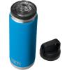 YETI Rambler 26 oz Bottle, Vacuum Insulated, Leakproof, Stainless Steel with Chug Cap(Big Wave Blue)