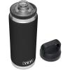YETI Rambler 26 oz Bottle, Vacuum Insulated, Leakproof, Stainless Steel with Chug Cap(Black)