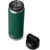 YETI Rambler 26 oz Bottle, Vacuum Insulated, Leakproof, Stainless Steel with Chug Cap(Black Forest Green)