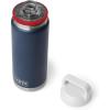 YETI Rambler 26 oz Bottle, Vacuum Insulated, Leakproof, Stainless Steel with Chug Cap(Navy/Rescue Red/White)