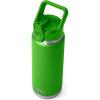 YETI Rambler 26 oz Bottle, Vacuum Insulated, Stainless Steel with Color Matching Straw Cap(Canopy Green)