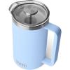 YETI Rambler 34 oz. French Press Coffee Maker, Rescue Red(Big Sky Blue)