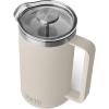 YETI Rambler 34 oz. French Press Coffee Maker, Rescue Red(Cape Taupe)
