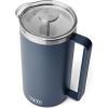 YETI Rambler 34 oz. French Press Coffee Maker, Rescue Red(Navy)