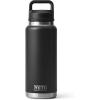 YETI Rambler 36 oz Bottle, Vacuum Insulated, Leakproof, Stainless Steel with Chug Cap(Black)