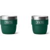 YETI Rambler 4 oz Stackable Cup, Stainless Steel, Vacuum Insulated Espresso/Coffee Cup, 2 Pack(Black Forest Green)