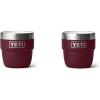YETI Rambler 4 oz Stackable Cup, Stainless Steel, Vacuum Insulated Espresso/Coffee Cup, 2 Pack(Wild Vine Red)