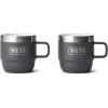 YETI Rambler 6 oz Stackable Mug, Stainless Steel, Vacuum Insulated Espresso/Coffee Mug, 2 Pack(Charcoal)