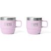 YETI Rambler 6 oz Stackable Mug, Stainless Steel, Vacuum Insulated Espresso/Coffee Mug, 2 Pack(Cherry Blossom – Textured)