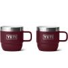 YETI Rambler 6 oz Stackable Mug, Stainless Steel, Vacuum Insulated Espresso/Coffee Mug, 2 Pack(Wild Vine Red)