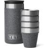 YETI Shot Glasses with Carrying Case, Set of 4(Black Stone-Textured)