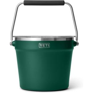 YETI Beverage/Ice Bucket, Holds 6 Longnecks or 3 Bottles of Wine(Black Forest Green)