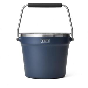 YETI Beverage/Ice Bucket, Holds 6 Longnecks or 3 Bottles of Wine(Navy)