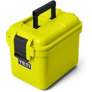 YETI LoadOut 15 GoBox Divided Waterproof Cargo Case, Dry Box, Camera Case, Fishing Tackle Box, Charcoal(Firefly Yellow)