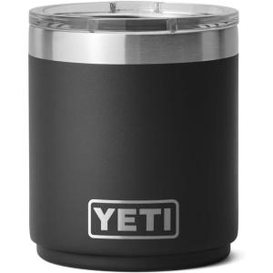 YETI Rambler 10 oz Stackable Lowball 2.0, Vacuum Insulated, Stainless Steel with MagSlider Lid, Black Stone(Black)