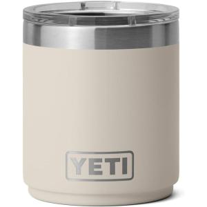 YETI Rambler 10 oz Stackable Lowball 2.0, Vacuum Insulated, Stainless Steel with MagSlider Lid, Black Stone(Cape Taupe)