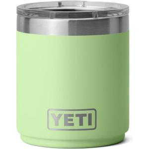 YETI Rambler 10 oz Stackable Lowball 2.0, Vacuum Insulated, Stainless Steel with MagSlider Lid, Black Stone(Key Lime)
